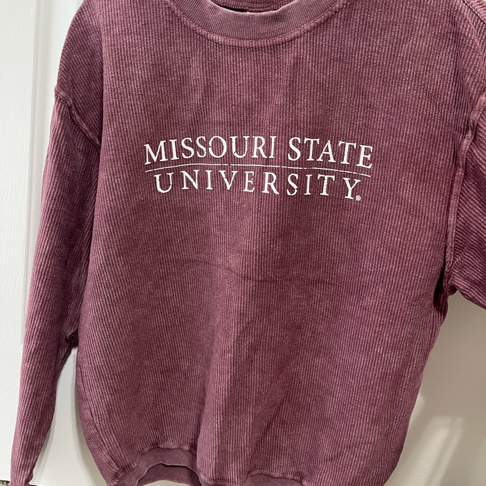 Women's Corduroy Sweatshirt - Burgundy